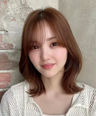 ミディアム 🧡くびれヘア/前髪 顔周り🧡久原結衣のヘアスタイル