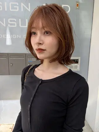 ミディアム カラー 赤み消しカラー/ ミントカラー/トモキのヘアスタイル