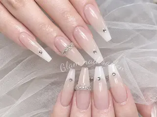 ネイル エツメ💅 長さ出し🎀デザインのネイルデザイン