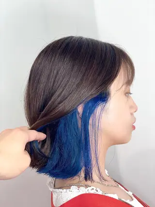 セミロング カラー ヘアアレンジ ✨錦糸町ブリーチ/ ホワイトカラー皇気✨のヘアスタイル