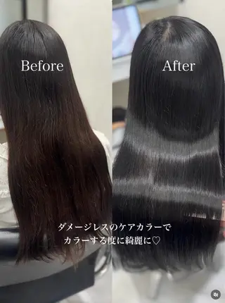 セミロング カラー ichica🤍 褒められる美髪づくりのヘアスタイル