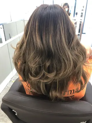 ロング カラー ヘアアレンジ 髪質改善\艶髪カラー 💐園田さやかのヘアスタイル