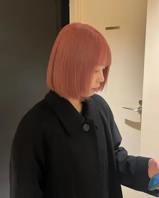 ミディアム カラー ナミ🩶暗髪/暖色 ❤️/透明感/縮毛のヘアスタイル