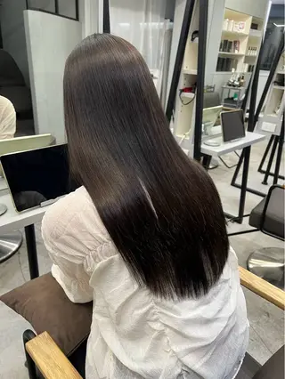 ロング パーマ 🍒モテ暖色カラー × うる艶✧ ゆなのヘアスタイル