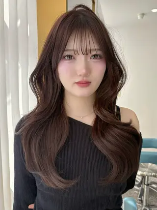 ロング カラー 透明感カラー Nau🎀のヘアスタイル