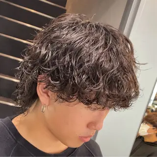 ミディアム パーマ ヘアアレンジ メンズ fifth 石川 凪のヘアスタイル