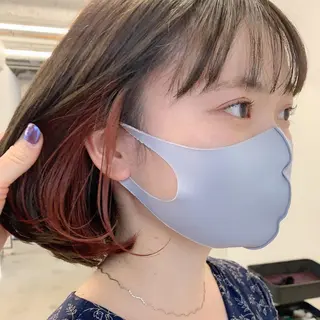 ミディアム カラー 透明感カラー✂︎ /縮毛矯正/YUKAのヘアスタイル