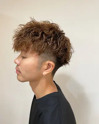 ミディアム パーマ メンズ CHIRU hair salonのヘアスタイル