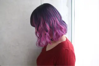 ミディアム カラー 堺 鳳 ママ美容師 yukariのヘアスタイル