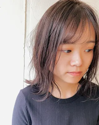ミディアム カラー ❏アンニュイパーマ 川原畑 拓也❏のヘアスタイル