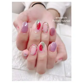 ミディアム ネイル 🐾enen style 🐾のネイルデザイン