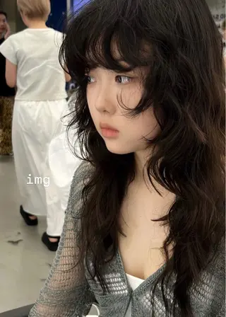 ロング パーマ ヘアアレンジ minto/ パーマモデル募集中のヘアスタイル