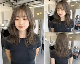 セミロング カラー The Ect 江坂Kurumiのヘアスタイル