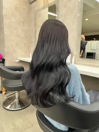セミロング カラー ヘアアレンジ Over hair_ misakiのヘアスタイル