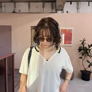 ショート カラー パーマ 髪質改善カラー/ボブ 🌻Mutsumiのヘアスタイル