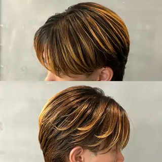 カラー メンズ 水野 杏香のヘアスタイル