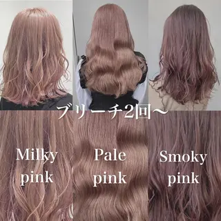 ミディアム カラー 抜け感レイヤー︴ ニュアンスカラーのヘアスタイル