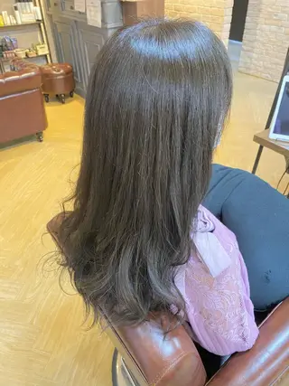 ロング カラー 韓国ヘア/ 髪質改善/縮毛矯正のヘアスタイル