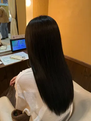 ロング カラー 中田 こころのヘアスタイル