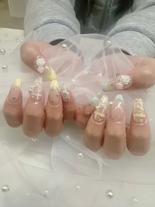 ネイル nami🐰🎀 ガーリー/堺筋本町のネイルデザイン