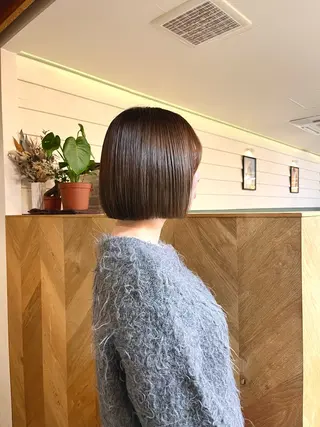 カラー 〈ボブ〉縮毛矯正 船橋駅5分/鈴木杏美のヘアスタイル