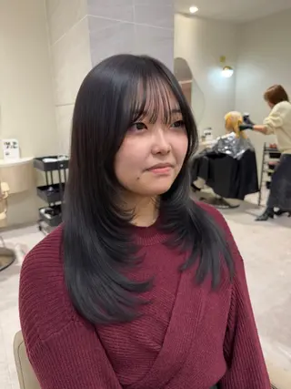 ロング カラー 透明感カラー🌿 グレージュ🐺陽介のヘアスタイル