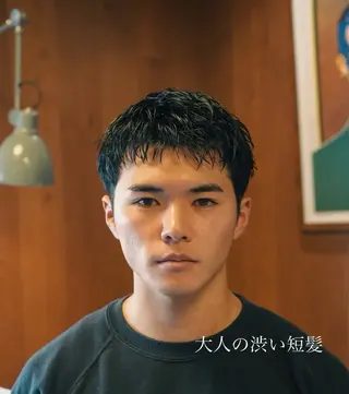 パーマ メンズ メンズショート タチカワユウキのヘアスタイル