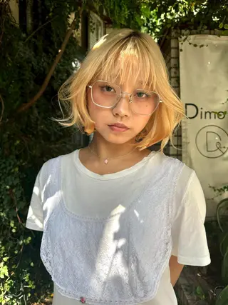 ミディアム パーマ カラー CEINE【セーヌ】 三軒茶屋のヘアスタイル