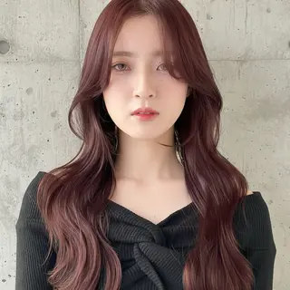 セミロング ハッシュカット 田窪珠妃のヘアスタイル
