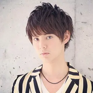 ショート カラー パーマ メンズ Soleria 田中慎一のヘアスタイル