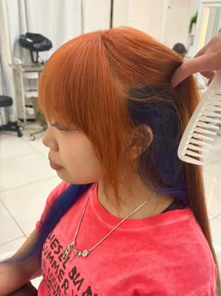 ロング カラー keany錦糸町 ハセベユウのヘアスタイル