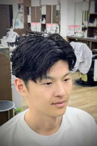 ショート パーマ 理容プラージュ燕三条 福井のヘアスタイル