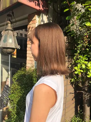 ミディアム カラー Pia ツボイ ケイタのヘアスタイル