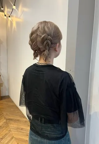 ショート カラー ヘアアレンジ 姫路/飾磨 reika 🌛のヘアスタイル