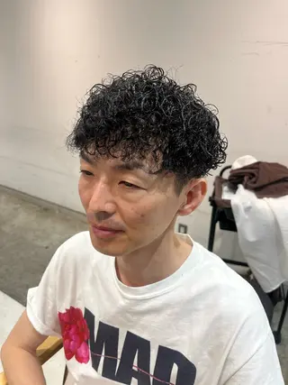 ショート パーマ メンズ 清水 men'sパーマ特化のヘアスタイル
