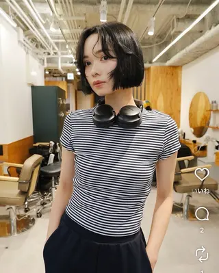 ショート カットモデル ヨネダのヘアスタイル