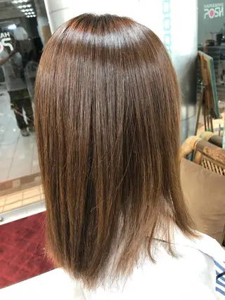 セミロング カラー 海外デザイン好きな方 滝沢錬平のヘアスタイル