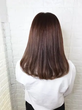 ミディアム カラー 髪質改善縮毛矯正 美容師✂️山崎竜二のヘアスタイル