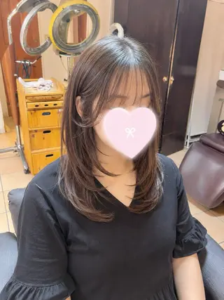 セミロング カラー ヘアアレンジ 韓国レイヤー/ 💎Tomoya💎のヘアスタイル