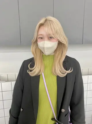 ミディアム 韓国ヘア🩶리나🤍 りぴのヘアスタイル