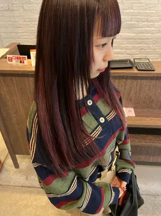 ロング カラー 艶カラー⏳ブリーチ Natsukiのヘアスタイル