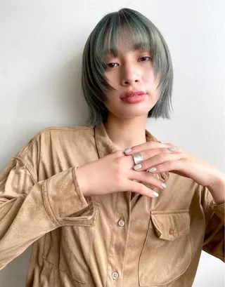 ショート カラー パーマ ヘアアレンジ くびれレイヤー/艶 カラー　MADOKAのヘアスタイル