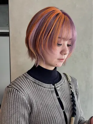 ショート カラー 井上 唯のヘアスタイル