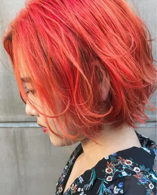 ショート カラー 【渋谷で人気】艶髪× 髪質改善/ツヤカラーのヘアスタイル