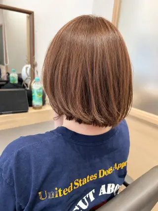 ミディアム カラー 久木原 ゆりのヘアスタイル