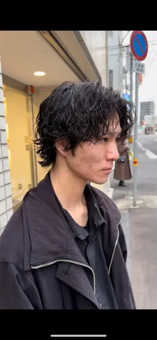 パーマ メンズ 松下 恭佑のヘアスタイル