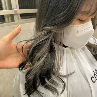 ロング カラー ヘアアレンジ 松井那津子 /ハイライトブリーチのヘアスタイル
