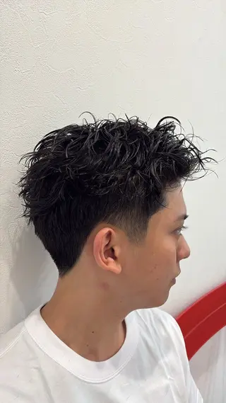 ショート パーマ メンズ 野田 優真のヘアスタイル