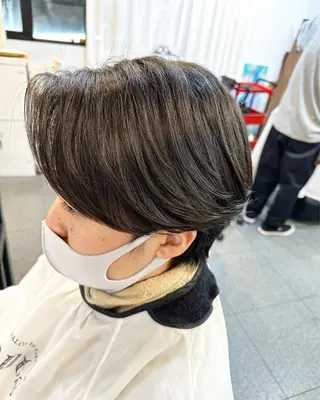 ミディアム パーマ メンズ 元住吉プランツヘアー ☘️まるやま☘️のヘアスタイル