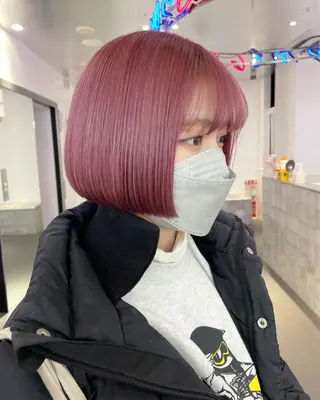 ミディアム カラー ヘアアレンジ ボブ×柔らかいカラー 🌷misaki𓍼のヘアスタイル